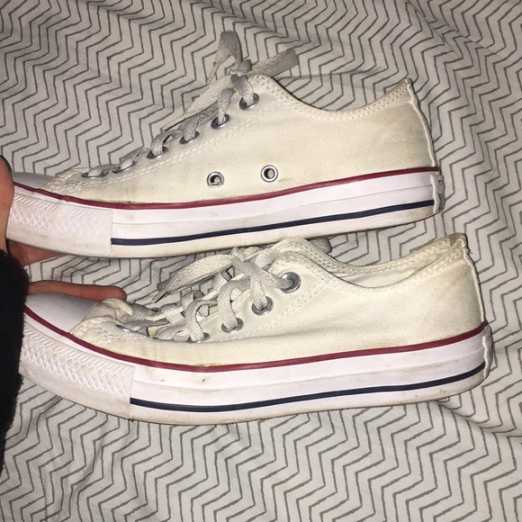 White Low Cut Conserve All Star Shoes - Picture 2 of 7